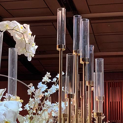 WGVI Hurricane Candle Holder Sleeve, Wide 2.5", Height 14", Clear Glass Cylinder Candleholder, Chimney Tube, Open Ended Candle Shade, 1 Piece - Image 7