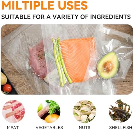 Wevac Vacuum Sealer Bags, Multiple Sizes, 200Pack Precut Bags, 6 Vac Rolls - Image 4