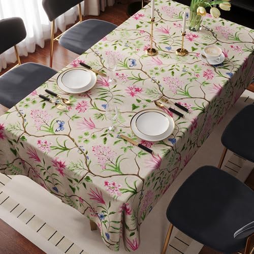 Rectangle Table Cloth,100% Waterproof Vinyl Tablecloth, 60" x 120", Pink - Image 7