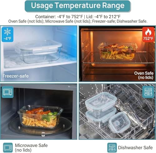 Food Storage Containers with Airtight Lid,3 Set,Oven,Freezer Safe - Image 7