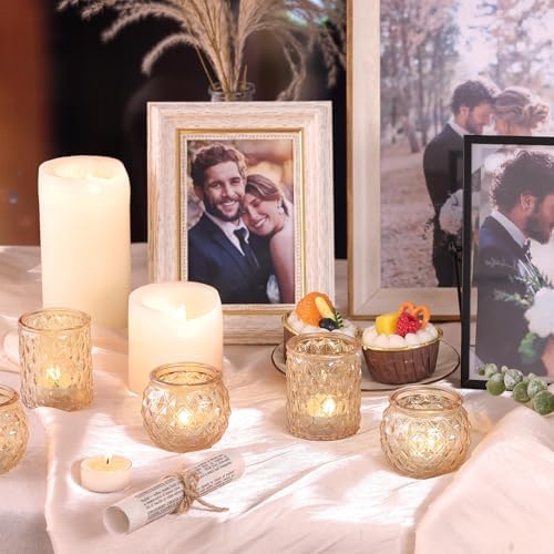 NITIME 12Pcs Assorted Gold Votive Candle Holders, Tea Light Candle Holder for Table Centerpiece, Gold Candle Holders for Wedding Centerpieces, Brithday and Holiday Decorations - Image 6