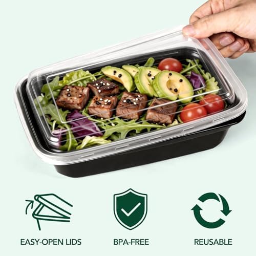 Glotoch Express Meal Prep Containers with Lids 32oz 100 Pack (200 Piece) - Image 5