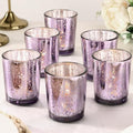LETINE 6pcs Purple Votive Candle Holders – Standard Votive Size for Regular Votive Candles– Tea Light Candles Holderfor Home Decor, Garden Party Decorations, Engagement Table Decorations by LETINE