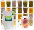 Freshware Food Storage Containers [24 Set] 32 oz Plastic Deli Containers with Lids, Slime, Soup, Meal Prep Containers, BPA Free, Stackable, Leakproof, Dishwasher and Freezer Safe, Translucent by Freshware