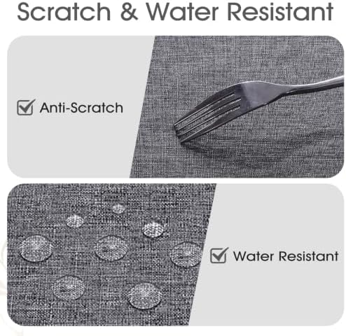 Veblandy Rectangle Tablecloth Linen Textured Waterproof & Stain Resistant Table Cloth Wrinkle Free Decorative Fabric Farmhouse Table Cover for Dining/Party/Buffet/Wedding, 60 x 120 Inch, Dark Grey - Image 4