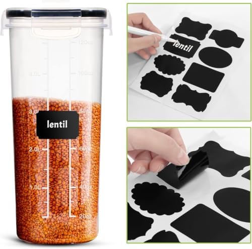 Utopia Kitchen Cereal Containers Storage Set with Lids, 3 Pack, 4L (135 Oz) - Image 5