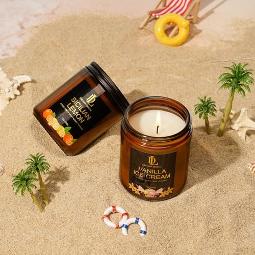 Sicilian Lemon Candles, 7oz Sicilian Lemon Scented Candle, Natural Soy Candles for Home Scented, Long Lasting with 50 Hour Burn Time, Gifts for Men Women - Image 6