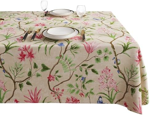 Rectangle Table Cloth,100% Waterproof Vinyl Tablecloth, 60" x 102", Pink by Unknown