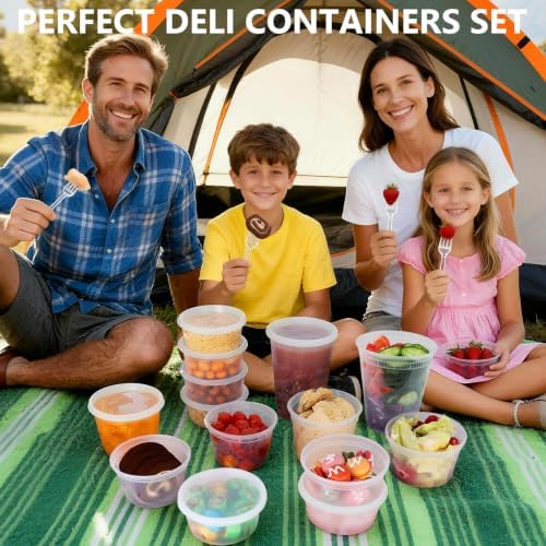 NESCCI 72 Sets (144-Piece) Deli Containers with Lids, 32oz X 72 Set Each - Image 3