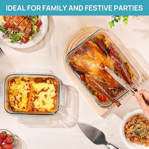 Vtopmart Large Glass Food Storage Containers with Lids, 122oz+50oz, 2 Pack - Image 5