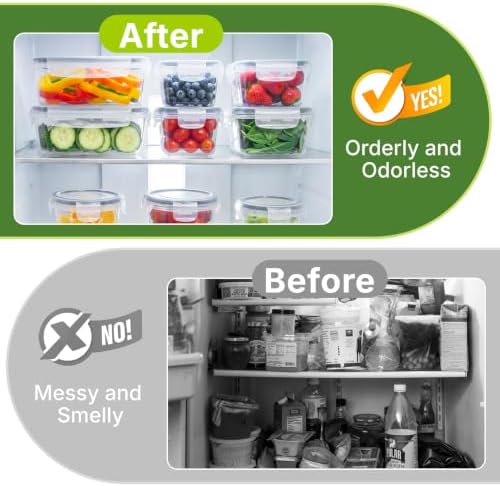 68 PCS Food Storage Containers with Lids, Meal Prep Containers, Stackable Kitchen Set, Airtight & Leakproof, BPA-Free, Microwave/Dishwasher/Freezer Safe, Extra Labels & Pen - Image 3