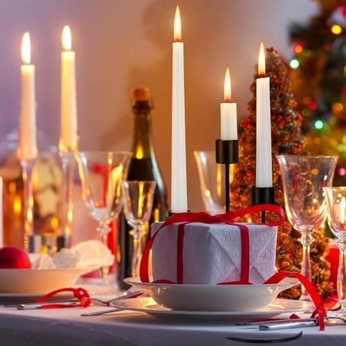 WPONSZU 16 Pack White Taper Candles, 7-8 Hours Burn Time, Unscented, Smokeless and Dripless, 4/5 x 10 Inch for Christmas,Household,Dinner,Wedding,Valentine's Day,Party and Home Décor Candlesticks - Image 3