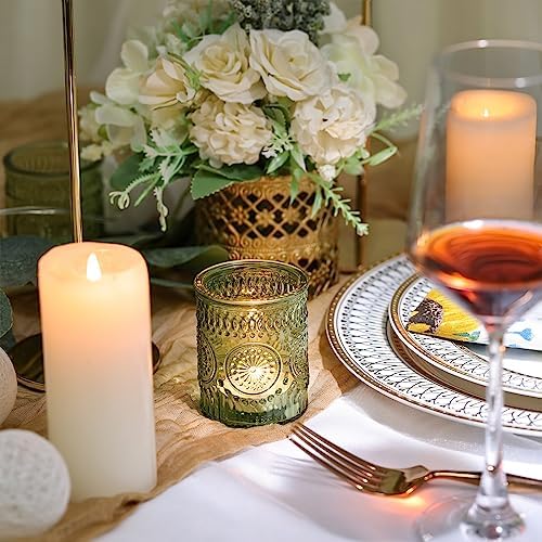 24 Pcs Green Votive Candle Holders for Wedding, Christmas Tealight Holder, - Image 3