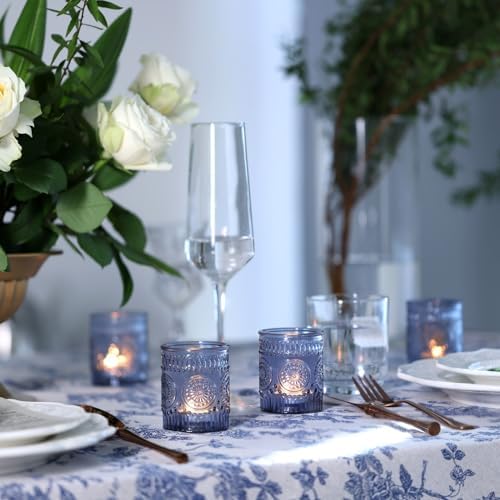 24 Pcs Navy Blue Votive Candle Holders for Christmas Table Centerpieces, - Image 4