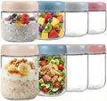 ColoVie Glass Meal Prep Jar Set, 8 Pack Overnight Oats Containers with Lids by Colovie