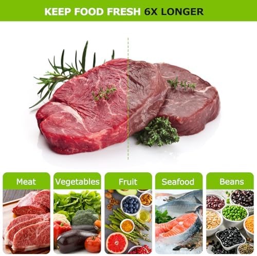Bonsenkitchen Precut Vacuum Sealer Bags, 100 Gallon 11" x 16" Food Sealer - Image 6