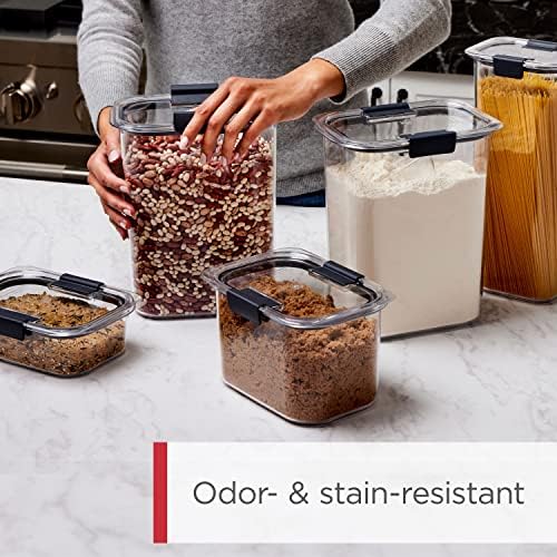 Rubbermaid Brilliance Airtight Cereal Food Storage Container, Shatterproof, BPA-Free and Dishwasher-Safe, 32oz Capacity - Image 4