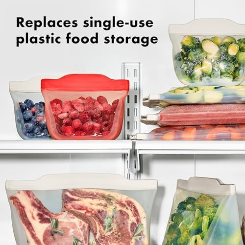 OXO Good Grips Silicone Reusable Bag - Snack Bag (12 oz), Watermelon - Image 5