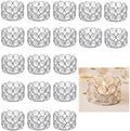 Silver Crystal Tealight Candleholders - Pack of 20 Tea Lamp Candle Holders by Lovecat
