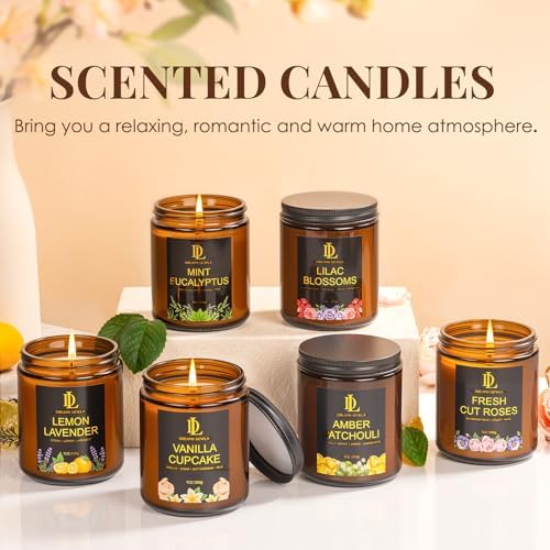 Lilac Blossom Scented Candles, Lilac Blossom Candle, Aromatherapy Candle Gifts for Women, Soy Candles for Home Scented, 7oz 50 Hours Burn, Home Décor - Image 6
