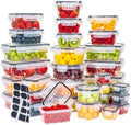 68 PCS Food Storage Containers with Lids, Meal Prep Containers, Stackable Kitchen Set, Airtight & Leakproof, BPA-Free, Microwave/Dishwasher/Freezer Safe, Extra Labels & Pen by Unknown