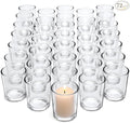 LETINE 72-Pack Votive Candle Holders, Clear Glass Tea Light Candle Holder by LETINE