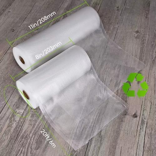 Vacuum Sealer Bags 12 Pack (6 Rolls 11"x20' + 6 Rolls 8"x20'), 240Feet - Image 6