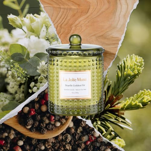 LA JOLIE MUSE Starlit Fir Pine Scented Candles for Home, Natural Soy 55 Hrs - Image 2