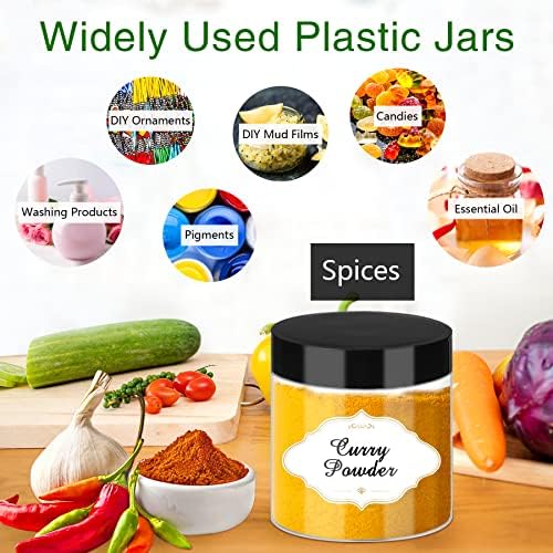 PeacePeo 6 OZ Plastic Jars with Lids,48 Pcs Round Containers for Slime - Image 4