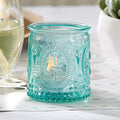 Kate Aspen Vintage Blue Glass Tealight & Votive Candle Holders (Set of 8), Farmhouse Decor, Room Decoration, Shelf Decor by KateAspen