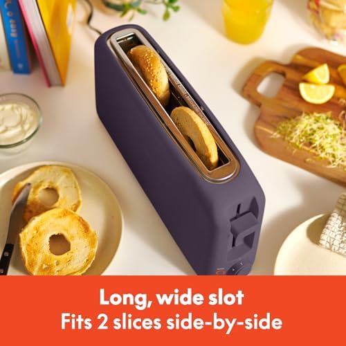 bella Fits-Anywhere™ 2-Slice Slim Toaster, Long Slot & Extra Wide, Plum - Image 4