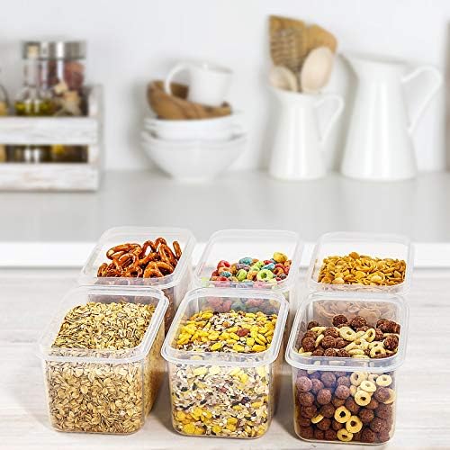 Wildone Airtight Food Storage Containers with Lids 0.8L, 16PCS, Black - Image 6