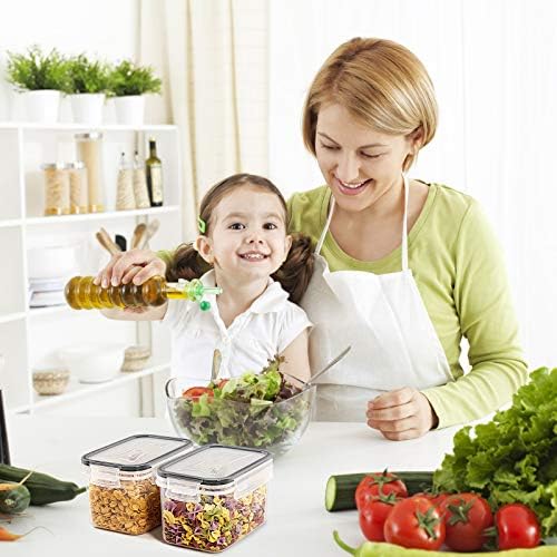 Wildone Airtight Food Storage Containers with Lids 0.8L, 16PCS, Black - Image 7