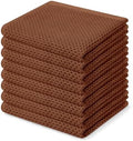 Homaxy 100% Cotton Waffle Weave Kitchen Dish Cloths 8-Pack, Caramel by Homaxy