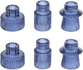 Vixdonos Glass Candlestick Holders Tealight Candle Holders for Table Centerpieces, Wedding Decor and Dinner Party (6 Pcs, Dark Blue) by Vixdonos