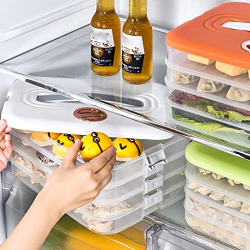 4-Layer Food Storage Containers with Lids Dumpling Storage Box - Image 3