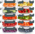 KOMUEE 10 Packs 22 oz Glass Meal Prep Containers, Gray by KOMUEEUS