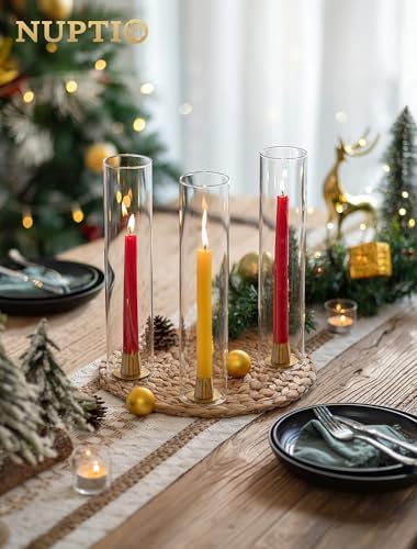 NUPTIO Gold Candlestick Holders Set of 12, Small - Image 3