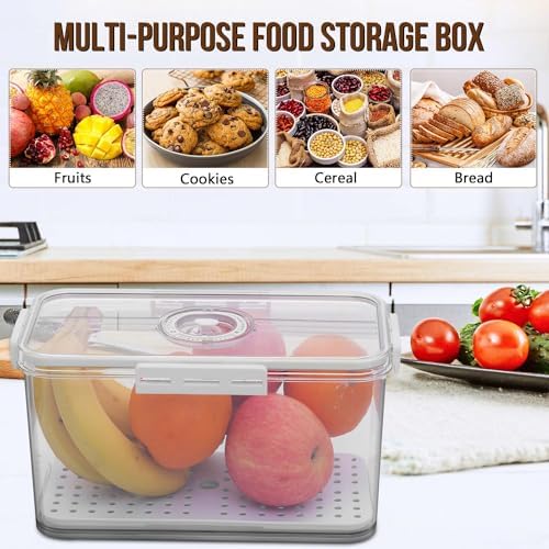 Gifhomfix Bread Box Bread Boxes for Kitchen Counter Airtight, Time Recording Bread Storage Container with Lid, Bread Keeper for Homemade Bread, Toast, Bagel, Donut and Cookies, LARGE White - Image 4