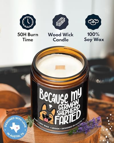 Funny German Shepherd Candle, German Shepherd Gifts for Women, Unique Funny Dog-Themed Gift Ideas, Best Present for Pet Lovers, Perfect Presents for Dog Mom & Dad, Birthday, Christmas, Gift-Ready - Image 2