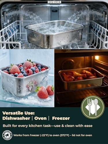 Stainless Steel Food Storage Containers, Silver, 22oz - Image 5