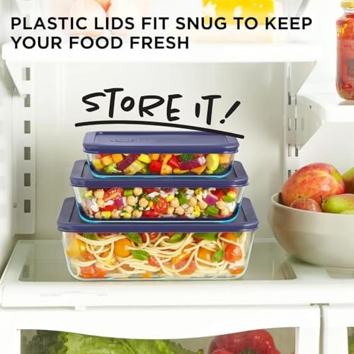 Pyrex Simply Store (3-Pack) Rectangular Glass Food Storage Containers Set - Image 5