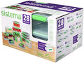 Sistema KLIP IT Collection Food Storage Containers, Clear/Green, 28-Piece Set by Sistema