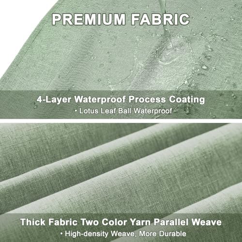 Decorelia Sage Green Linen Textured Tablecloth Rectangular 52 x70 Inch - Image 4