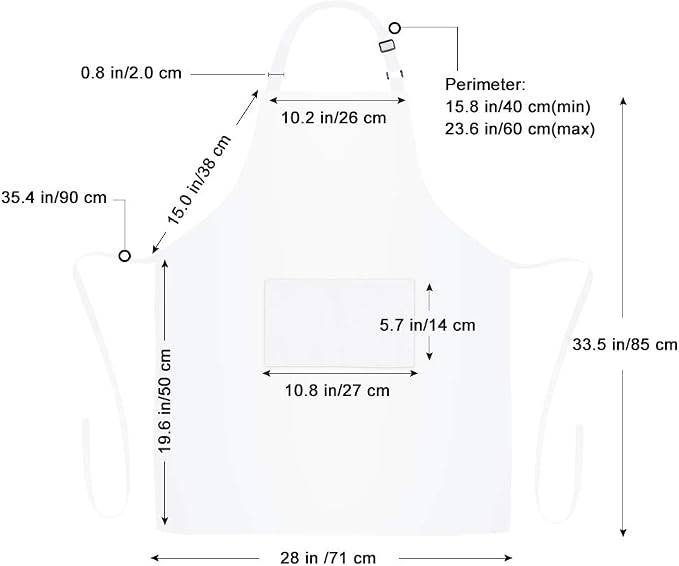 Jubatus 12 Pack 100% Cotton Aprons Bulk - Image 7