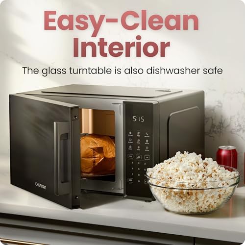 Chefman Countertop Microwave Oven 0.9 Cu. Ft., 900 Watts with 10 Power Levels, 6 Cooking Presets with One-Touch Express Cook, Eco Mode, Child Safety Lock, & Mute Button - Black - Image 6