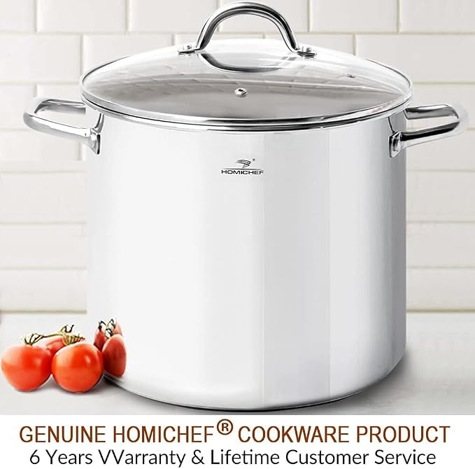HOMICHEF 16 Quart LARGE Stock Pot - Image 7