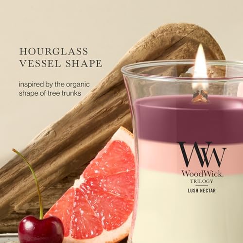 WoodWick Lush Nectar Tri-Scented Candle, Crackling Wick, 9.7oz - Image 4