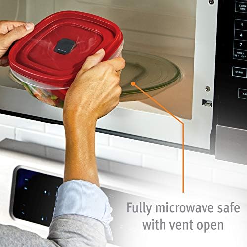 Rubbermaid EasyFindLids Food Storage and Organization Containers, 3-Pack, Racer Red, BPA-Free, Microwave & Dishwasher Safe - Image 5