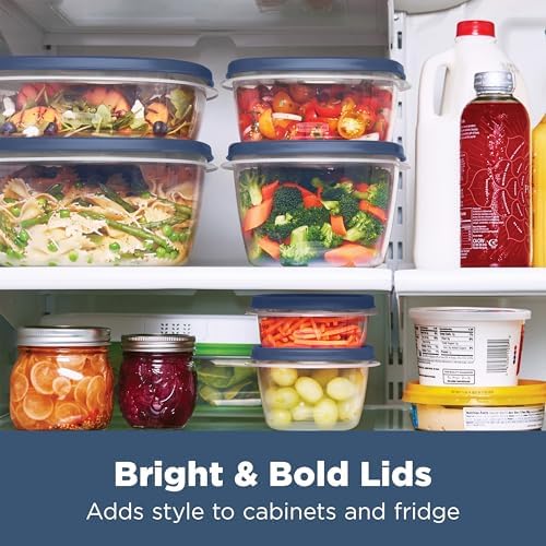 Rubbermaid Easy Find Lids® Food Storage Containers with Vented Lids, 26 Piece Set, Blue - Image 2